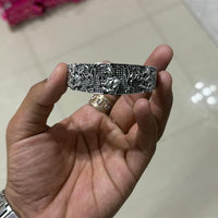 Men's Oxidised Silver Mahakal Bracelet
