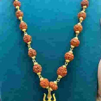Shiv Trishul Penfant with Rudraksha Chain