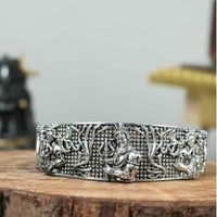 Men's Oxidised Silver Mahakal Bracelet