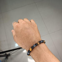 Tiger Eye Matte Black Beaded Bracelet(Combo)