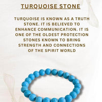 Firoza (Turquoise) Stone-Beads Bracelet