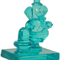 Crystal Ganesh with Shivling for Pooja Mandir Divine Blessings Showpiece - 6.5 cm��(Crystal, Green)