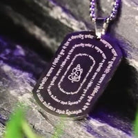 Devotional Ganpati Shlok Tag Pendant With Chain