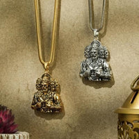 Panchamukhi Hanuman Pendant With Snake Golden Chain